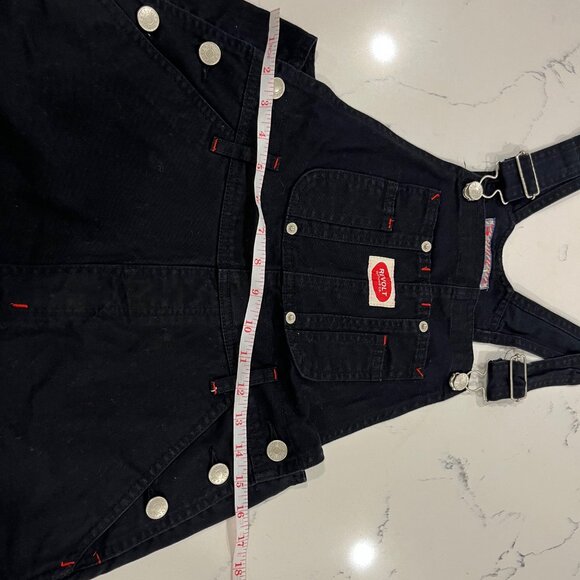 Vtg Revolt Clothing Black Denim Overall size Small - Picture 12 of 12